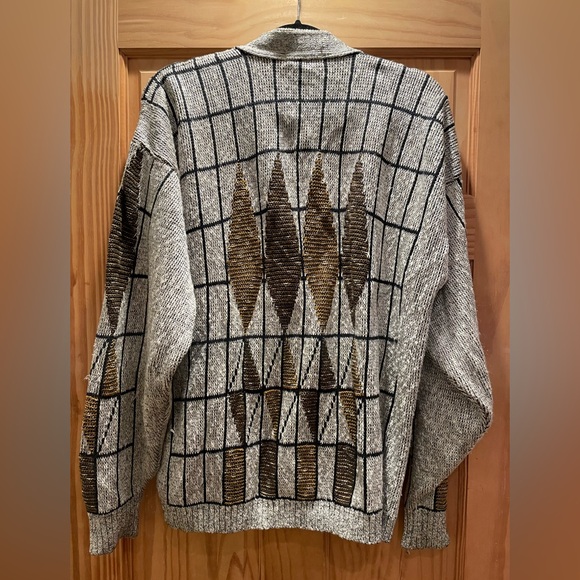 Men’s Ellis Island Multicolor Knit Cardigan Size L - Picture 2 of 7